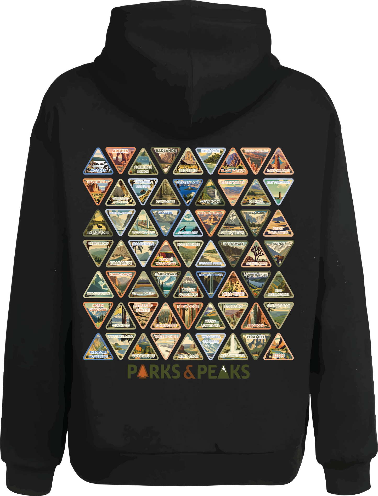 NATIONAL PARKS BUCKET LIST HOODIE + PATCHES