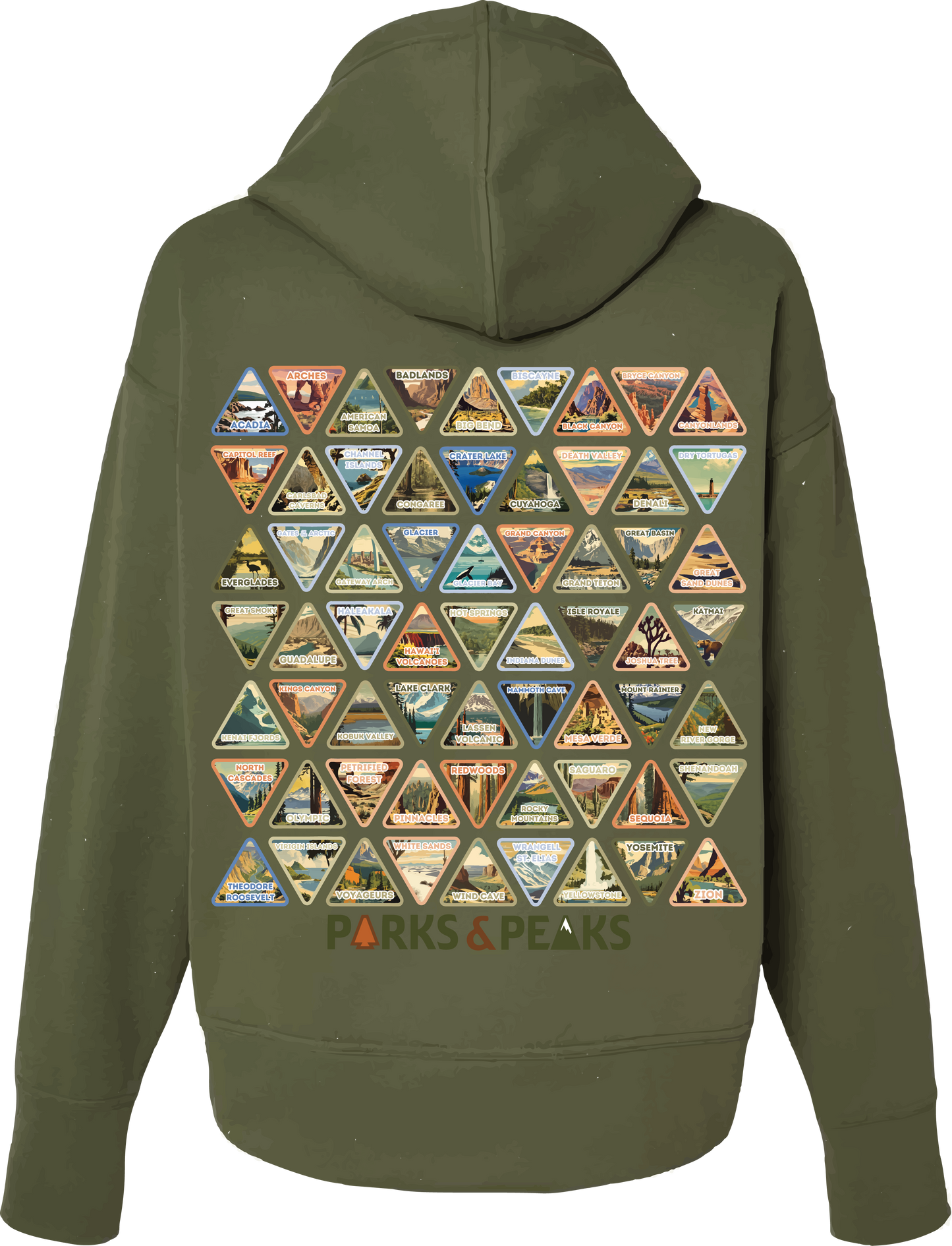 NATIONAL PARKS BUCKET LIST HOODIE + PATCHES