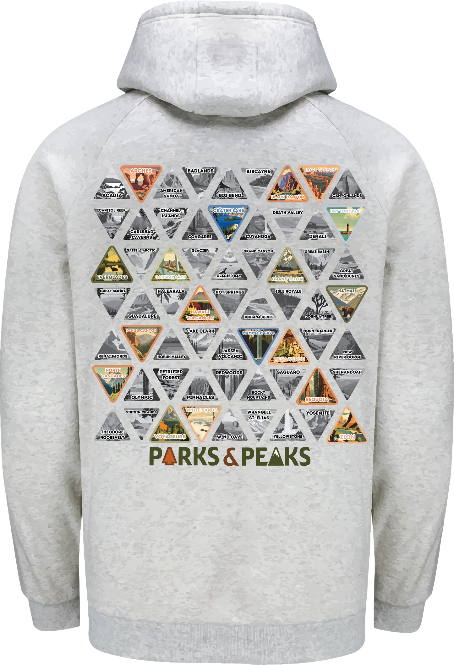 NATIONAL PARKS BUCKET LIST HOODIE + PATCHES