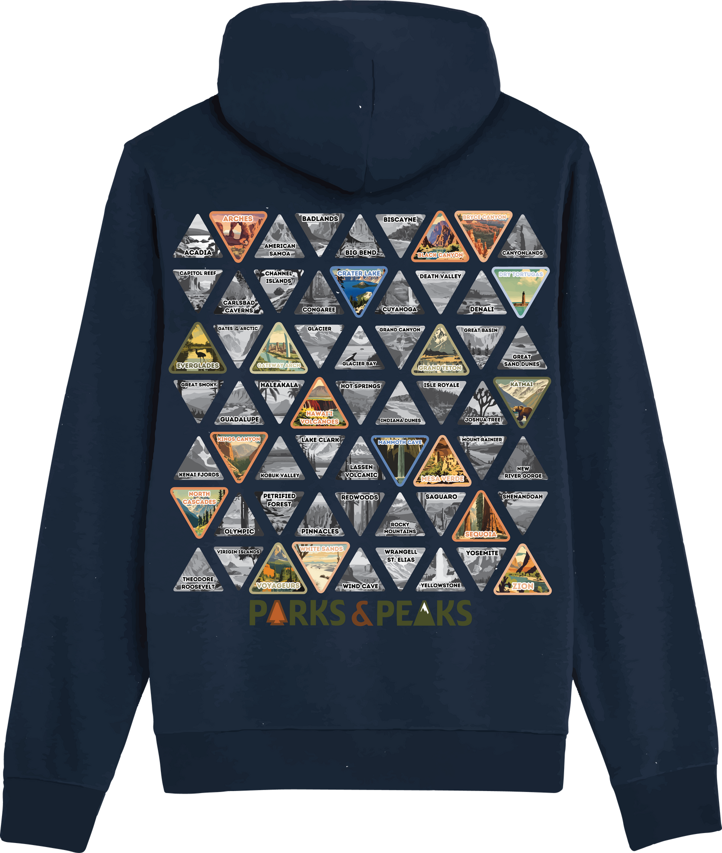 NATIONAL PARKS BUCKET LIST HOODIE + PATCHES