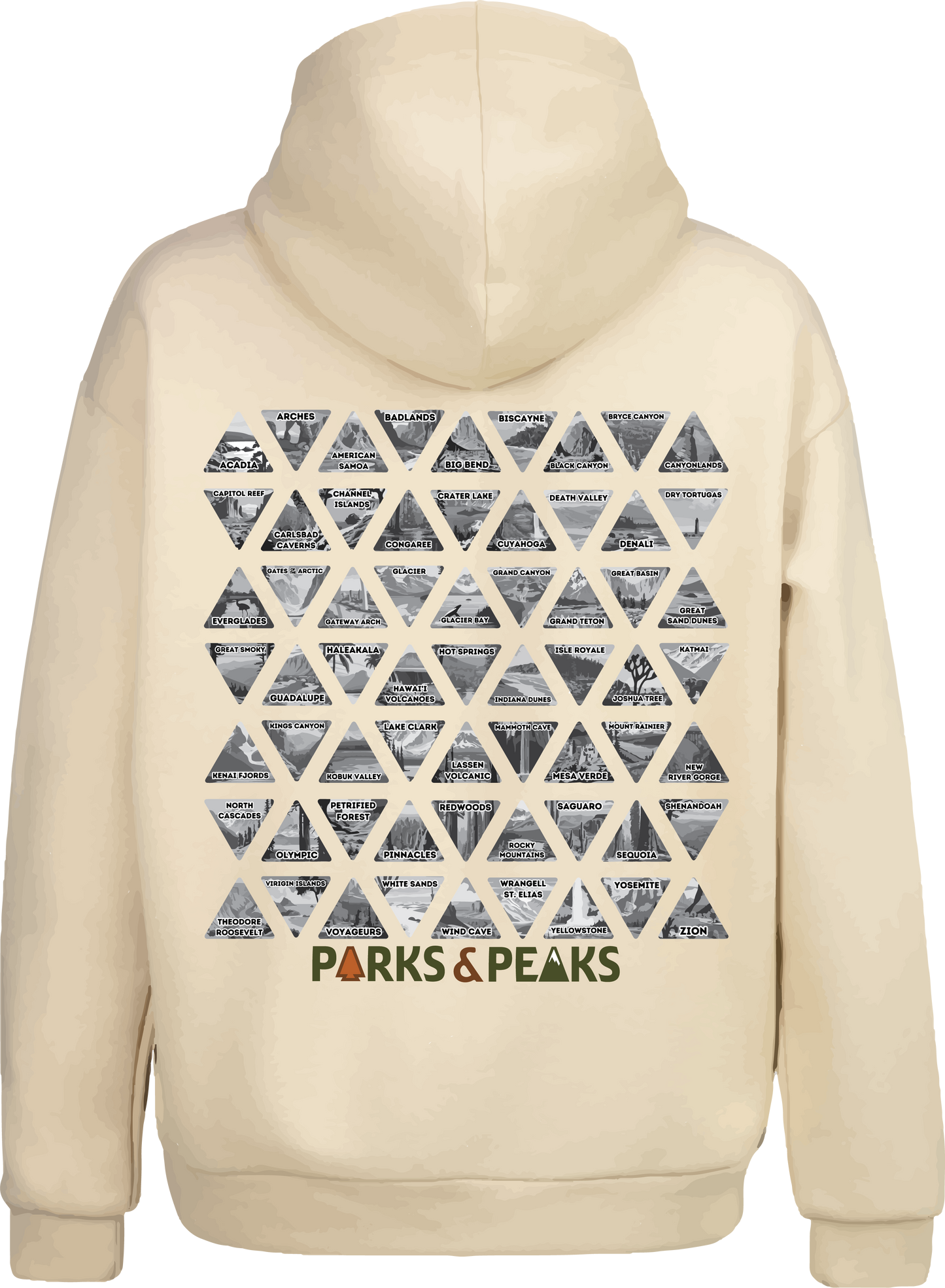 NATIONAL PARKS BUCKET LIST HOODIE + PATCHES